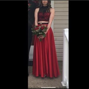 Dave and Johnny 2 Piece Prom Dress
